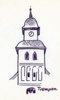 Trempen, Ort, Kreis Angerapp Trempen, Kirchturm - Skizze 