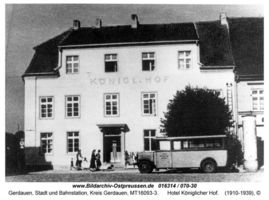 Gerdauen, Stadt und Bahnstation, Kreis Gerdauen Markt-Ost