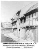 Rastenburg, Stadt, Kreis Rastenburg Hintere Kirchenstraße