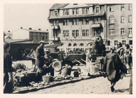 Lötzen, Stadt, Kreis Lötzen Lötzen, Marktplatz, Markttreiben III 