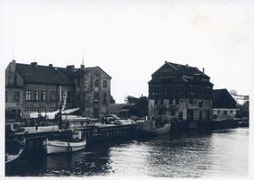 Memel, Stadt, Stadtkreis Memel Memel, Dampferanlegestelle und alte Reismühle VII Memel, Hafenmotive