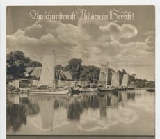 Nidden, Kreis Memel Nidden, Kuhrenkähne am Haff 