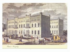 Königsberg (Pr.), Stadtkreis Königsberg Poststraße Königsberg, Poststraße, Postamt um 1849 Кёнигсберг, Постштрассе, почта около 1849