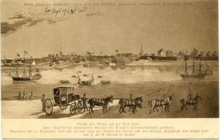Memel, Stadt, Stadtkreis Memel Memel, Westseite, Zur Zeit des Tilsiter Friedens Мемель, западная сторона, во времена Тильзитского мира