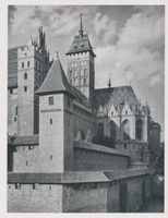 Marienburg, Westpr., Kreis Marienburg Marienburg Westpr., Hochschloß und Schloßkirche von Südosten Мариенбург, Западная Пруссия, Высокий замок и замковая церковь с юго-востока
