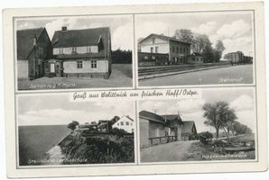 Wolittnick, Kreis Heiligenbeil Wolittnick, Sandkrug, Bahnhof, Steilküste, Wasserhebewerk 