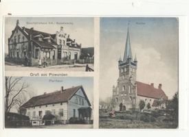 Powunden Kr. Samland, Kreis Samland Powunden Kr. Samland, Geschäftshaus, Kirche, Pfarrhaus Samland, Orte im Kreis
