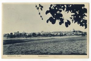 Gerdauen, Stadt und Bahnstation, Kreis Gerdauen Gerdauen, Gesamtansicht 