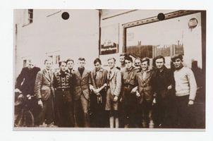 Metgethen, Ort und Bahnstation, Stadtkreis Königsberg Metgethen, Fußballmannschaft 1937 (?), in Vierbrüderkrug 