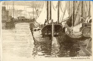 Königsberg (Pr.), Stadtkreis Königsberg Königsberg (Pr.), Partie am Pregel, Zeichnung II Кёнигсберг (Пр.), часть у Прегеля, рисунок II