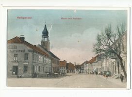 Heiligenbeil, Kreis Heiligenbeil Heiligenbeil, Markt mit Rathaus, III 