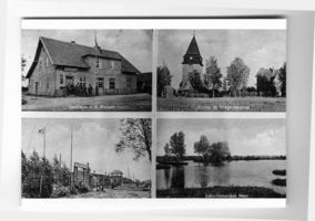 Friedrichsrode (Ostpr.), Kreis Labiau Friedrichsrode, Gasthaus, Kirche, RAD-Lager, schwimmendes Moor 