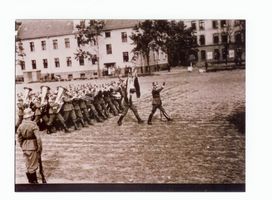 Tilsit, Stadt, Stadtkreis Tilsit Stolbecker Straße Tilsit, Stolbecker Str., Infanterie-Kaserne, Musikkorps III./I.R.43/ v. Boyen 