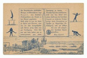 Ragnit, Kreis Tilsit-Ragnit Ragnit, Baustein für den Bau des Sportplatzes (Rückseite) 