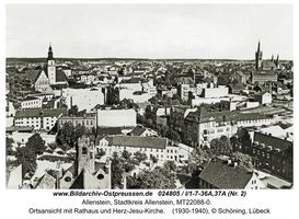 Allenstein, Stadtkreis Allenstein  Allenstein, Panoramabilder