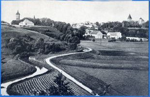 Preußisch Holland, Stadt, Kreis Preußisch Holland Preußisch Holland, Blick auf die Stadt vom Tal aus 