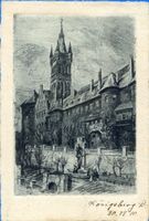 Königsberg (Pr.), Stadtkreis Königsberg Königsberg (Pr.), Schloß, Südseite, Radierung Königsberg, Schloß