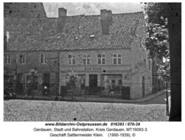 Gerdauen, Stadt und Bahnstation, Kreis Gerdauen Markt-Süd