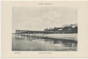 Neuhäuser, Kreis Samland Neuhäuser, Strandhalle und Seesteg 