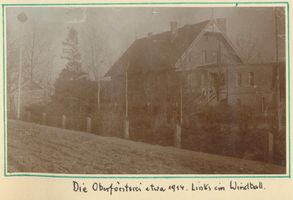 Tawellenbruch, Ort und Forstamt, Kreis Elchniederung Tawellenbruch fr. Tawellningken, Oberförsterei links ein Windball 
