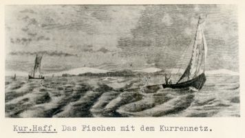  Kurisches Haff, Das Fischen mit dem Kurrennetz Куршский залив, ловля куррен-сетью