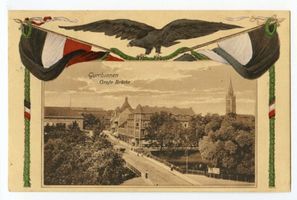 Gumbinnen, Stadt, Kreis Gumbinnen Königsplatz Gumbinnen, Große Brücke II Гумбиннен, Большой мост, II