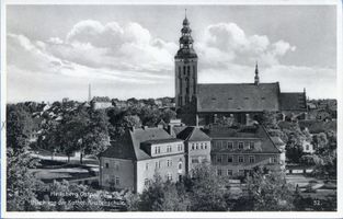 Heilsberg Kr. Heilsberg, Stadt, Kreis Heilsberg Heilsberg Kr. Heilsberg, Blick von der Katholischen Knabenschule 