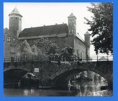 Heilsberg Kr. Heilsberg, Stadt, Kreis Heilsberg Heilsberg Kr. Heilsberg, Brücke mit Schloß Хайльсберг (район Хайльсберг), мост с замком