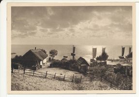 Nidden, Kreis Memel Nidden, Morgenstimmung am Dorfstrand Нидден, утреннее настроение на деревенском пляже