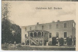 Adlig Borken, Kreis Johannisburg Adlig Borken, Gutshaus, Gartenseite I 