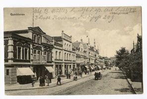 Gumbinnen, Stadt, Kreis Gumbinnen Adolf-Hitler-Straße (fr. Darkehmer Straße bzw. Königstraße) Gumbinnen, Königstraße Гумбиннен, Кёнигштрассе
