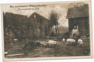 Lyck, Stadt, Kreis Lyck Lyck, Kriegszerstörungen Erster Weltkrieg
