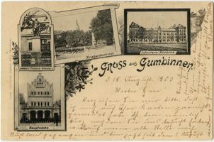 Gumbinnen, Stadt, Kreis Gumbinnen Gumbinnen, 4 Ansichten Gumbinnen, Kasernen