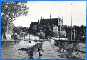 Frauenburg, Kreis Braunsberg Frauenburg, Blick auf die Stadt und den Hafen IX Фрауэнбург, вид на город и порт, IX
