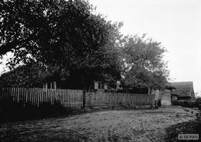 Bunhausen, Kreis Lyck Bunhausen, Hölzernes Bauerngehöft 