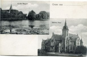 Wargen, Kreis Samland Wargen, Kirche Wargen, Schloss Preyl Варген, церковь Варген, замок Прейль