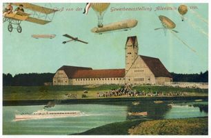 Allenstein, Stadtkreis Allenstein Allenstein, Gewerbeausstellung 1910, Landwirtschaftshalle 