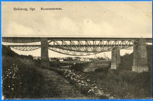 Heilsberg Kr. Heilsberg, Stadt, Kreis Heilsberg Heilsberg Kr. Heilsberg, Eisenbahnbrücke Хайльсберг, уезд Хайльсберг, железнодорожный мост