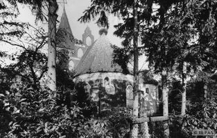 Brandenburg (Frisches Haff), Kreis Heiligenbeil Brandenburg, Ev. Kirche - Ansicht von Südosten auf den Chorschluss 