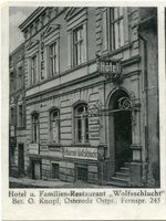 Osterode (Ostpr.), Kreis Osterode Osterode (Ostpr.), Hotel und Familien-Restaurant  Wolfsschlucht  - Außenansicht 