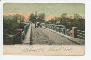 Heydekrug Kr. Heydekrug, Kreis Heydekrug Heydekrug Kr. Heydekrug, Brücke mit Pferdefuhrwerk 