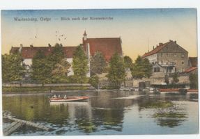 Wartenburg Kr. Allenstein, Stadt, Kreis Allenstein Wartenburg, Blick nach der Klosterkirche 