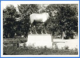 Gumbinnen, Stadt, Kreis Gumbinnen Magazinplatz Gumbinnen, Elchstandbild VIII Gumbinnen, Elchdenkmal