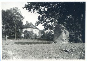 Bischofstein, Kreis Rößel Bischofstein, Abstimmungsstein und Postamt 