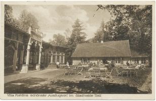 Tilsit, Stadt, Stadtkreis Tilsit Tilsit, Stadtwald, Wirtshaus Kuhlins mit Villa Kuhlins Тильзит, городской лес, трактир Куллинса с виллой Куллинса