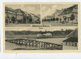 Widminnen, Kreis Lötzen Widminnen, Markt, Brücke 