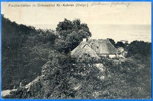 Klein Kuhren, Kreis Samland Klein Kuhren, Blick vom Hasenberg auf Fischerhütten 