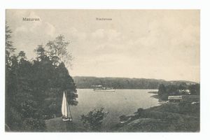  Niedersee, See mit Segelschiff und Dampfer 