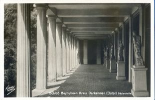 Beinuhnen, Kreis Angerapp Beynuhnen, Schloss, Säulenhalle Kleinbeinuhnen, Schloß