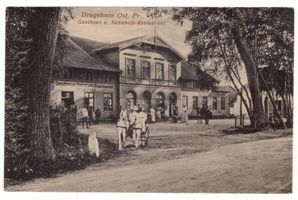 Drugehnen, Kreis Samland Drugehnen, Gasthaus und Bahnhofsrestaurant 